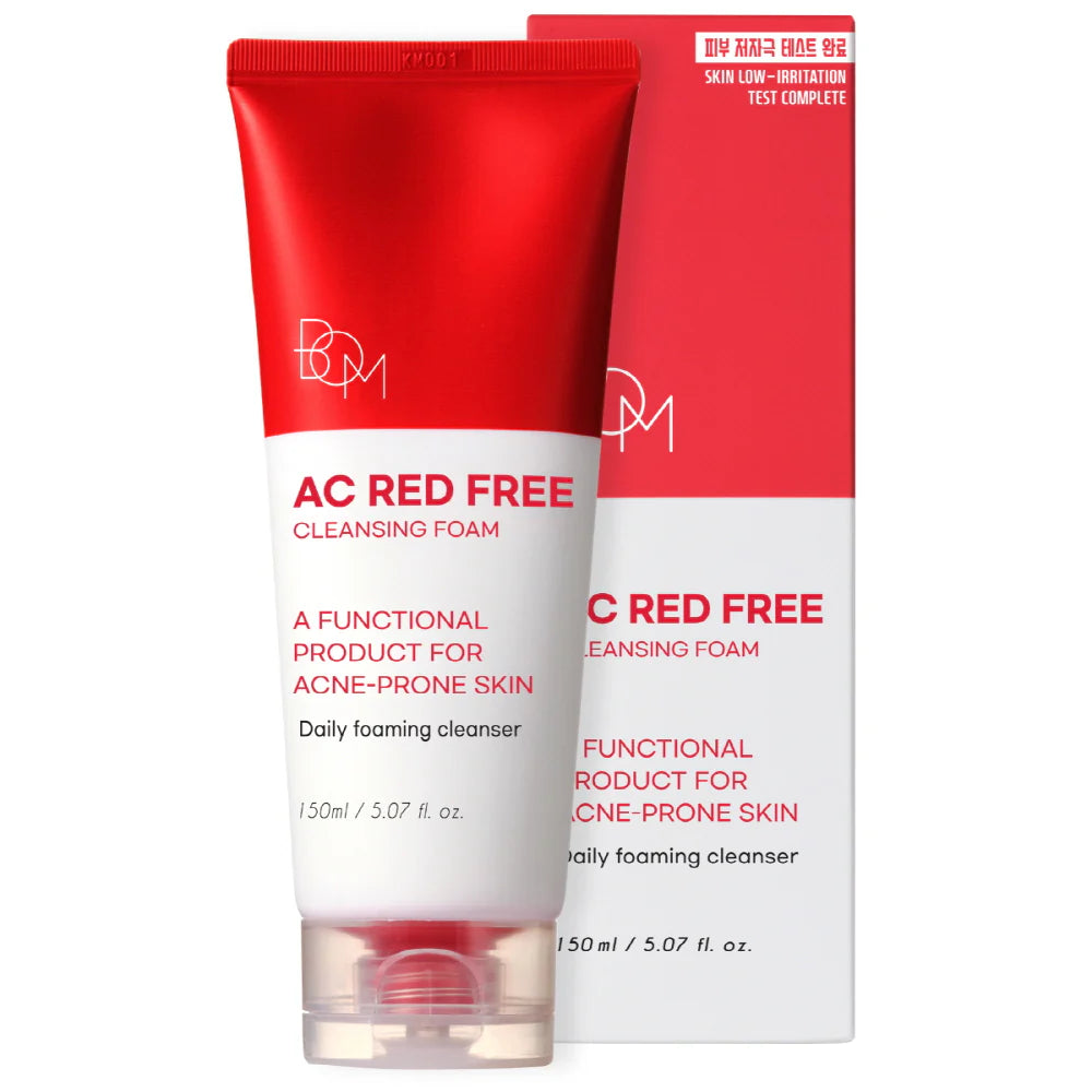 BOM AC RED FREE CLEANSING FOAM - valomosios veido putos, 150 ml - PRAUSIKLIS IŠ BOM - TIK €18.95! Apsipirk dabar GROŽIO ALCHEMIJA