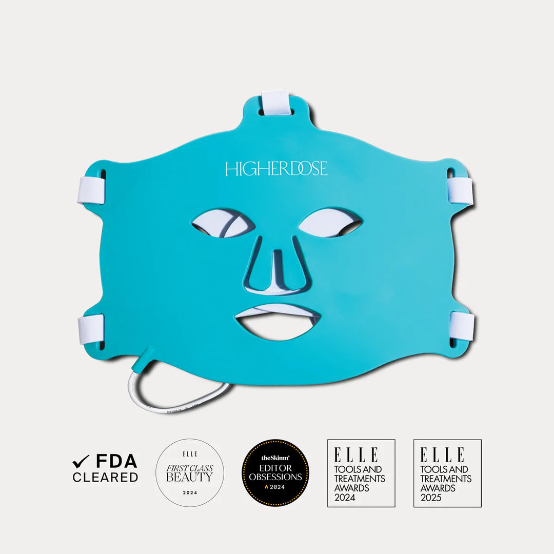 HigherDOSE® raudonos ir artimosios infraraudonosios šviesos terapijos kaukė veido odai - LED KAUKĖ IŠ HigherDOSE® - TIK €296.10! Apsipirk dabar GROŽIO ALCHEMIJA