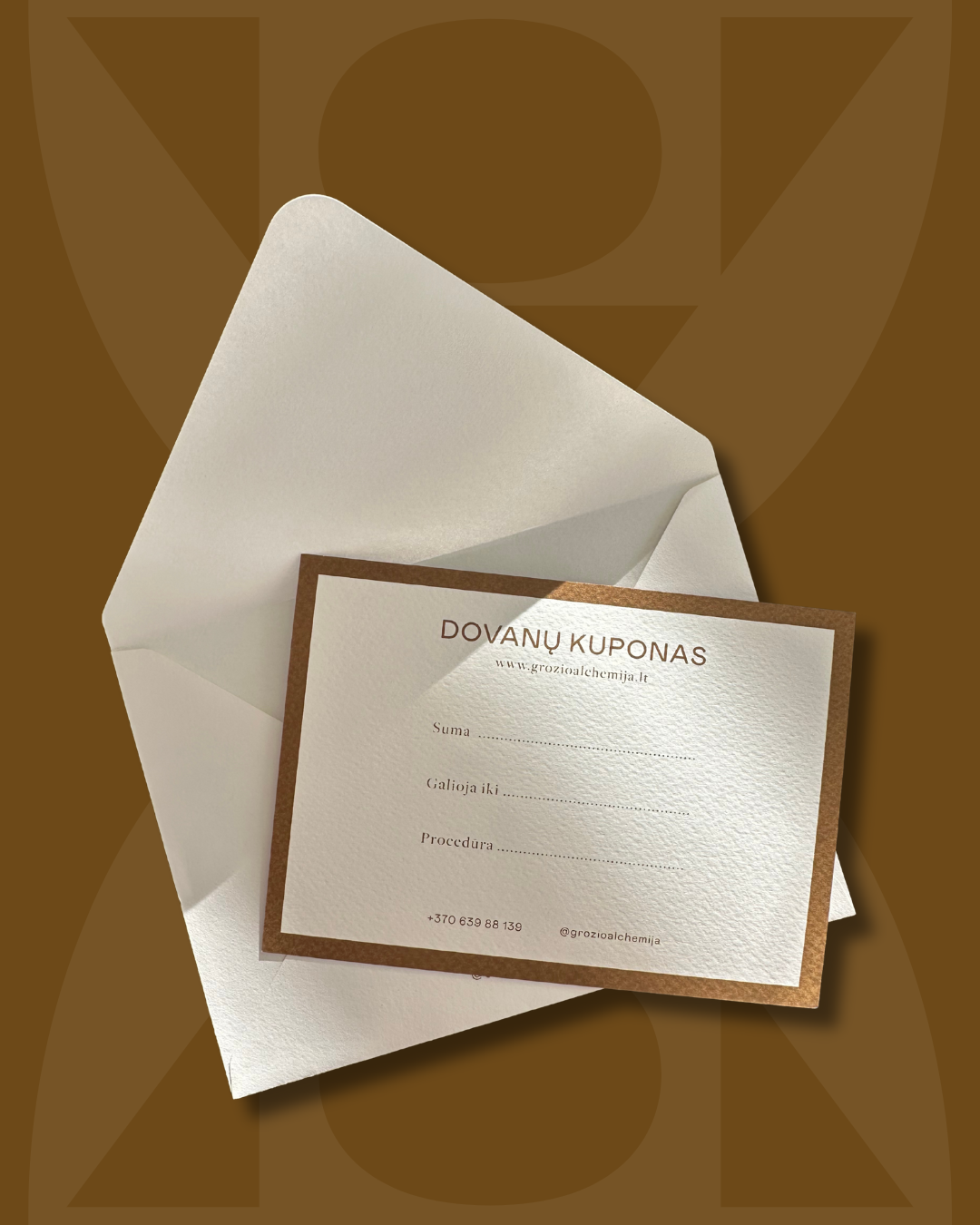 Fizinis DOVANŲ KUPONAS - Dovanų kuponas IŠ GROŽIO ALCHEMIJA - TIK €30! Apsipirk dabar GROŽIO ALCHEMIJA