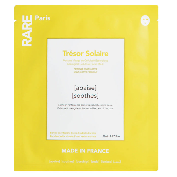 RARE PARIS TRÉSOR SOLAIRE SOOTHING FACE MASK – raminanti veido kaukė - VEIDO KAUKĖ IŠ RARE PARIS - TIK €6.60! Apsipirk dabar GROŽIO ALCHEMIJA