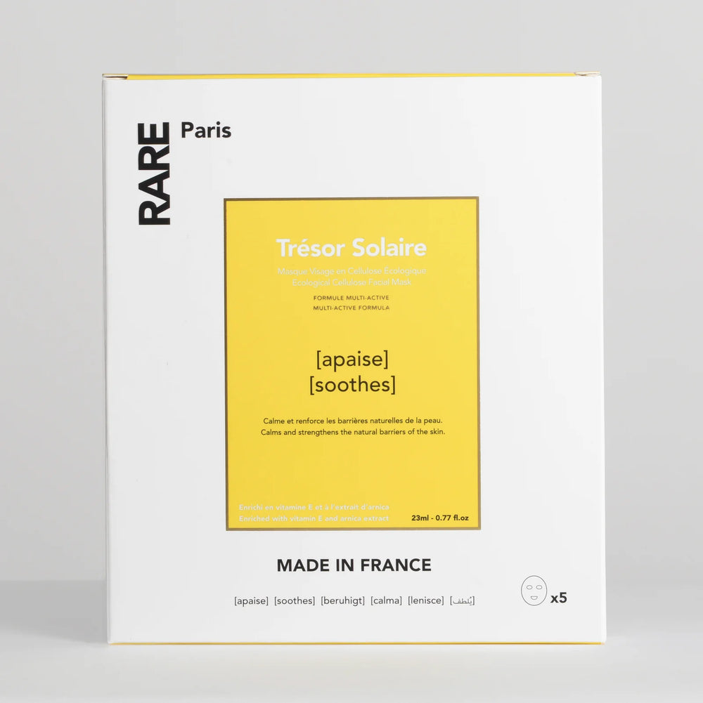 RARE PARIS TRÉSOR SOLAIRE SOOTHING FACE MASK – raminanti veido kaukė - VEIDO KAUKĖ IŠ RARE PARIS - TIK €6.60! Apsipirk dabar GROŽIO ALCHEMIJA