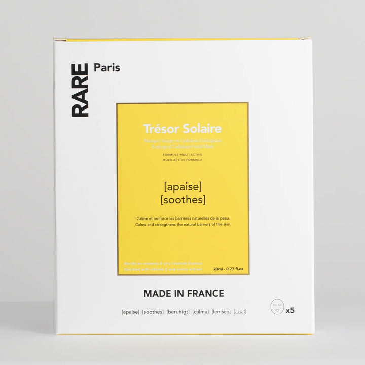 RARE PARIS TRÉSOR SOLAIRE SOOTHING FACE MASK – raminanti veido kaukė - VEIDO KAUKĖ IŠ RARE PARIS - TIK €6.60! Apsipirk dabar GROŽIO ALCHEMIJA