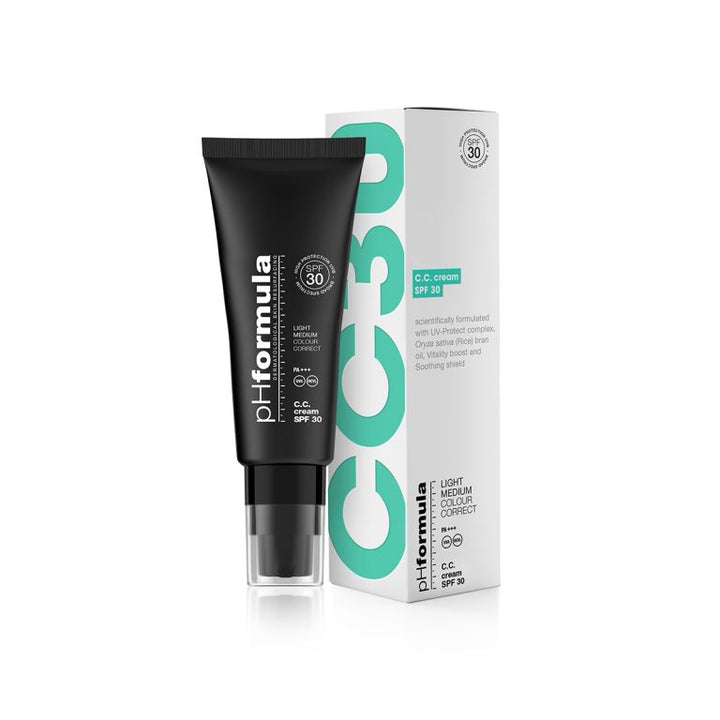 pHformula CC CREAM SPF 30 - veido odos spalvą koreguojantis kremas (LIGHT MEDIUM), 50 ml - SPALVĄ SUTEIKIANTIS KREMAS IŠ PHFORMULA - TIK €44! Apsipirk dabar GROŽIO ALCHEMIJA