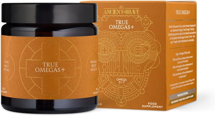 Ancient+Brave TRUE OMEGAS+ - augaliniai omega papildai, 60 kapsulių - MAISTO PAPILDAS IŠ ANCIENT+BRAVE - TIK €40! Apsipirk dabar GROŽIO ALCHEMIJA