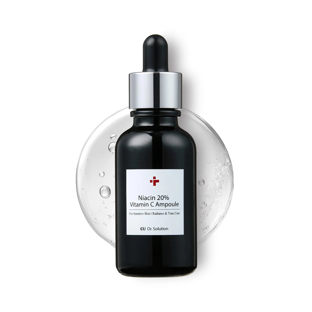 CUSKIN NIACIN 20% VITAMIN C AMPOULE - serumas su 20% niacinamido, vitaminu C ir hialurono rūgštimi, 30 g - SERUMAS IŠ CUSKIN - TIK €39! Apsipirk dabar GROŽIO ALCHEMIJA