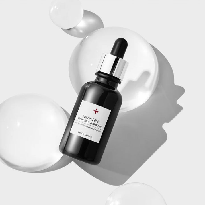 CUSKIN NIACIN 20% VITAMIN C AMPOULE - serumas su 20% niacinamido, vitaminu C ir hialurono rūgštimi, 30 g - SERUMAS IŠ CUSKIN - TIK €39! Apsipirk dabar GROŽIO ALCHEMIJA