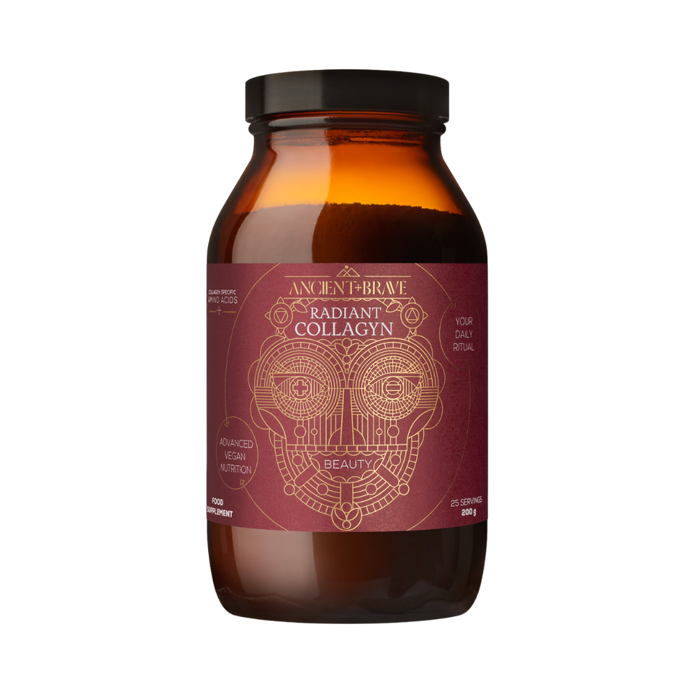 ANCIENT+BRAVE RADIANT COLLAGYN - augalinės kilmės kolagenas su vitaminu C, cinku ir biotinu, 200 g - MAISTO PAPILDAS IŠ ANCIENT+BRAVE - TIK €44! Apsipirk dabar GROŽIO ALCHEMIJA