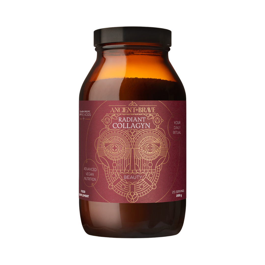 ANCIENT+BRAVE RADIANT COLLAGYN - augalinės kilmės kolagenas su vitaminu C, cinku ir biotinu, 200 g - MAISTO PAPILDAS IŠ ANCIENT+BRAVE - TIK €44! Apsipirk dabar GROŽIO ALCHEMIJA