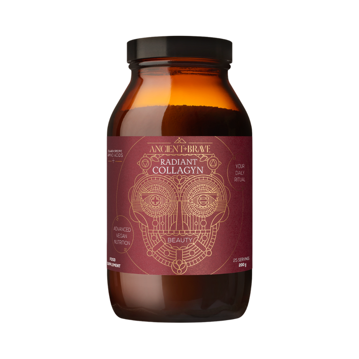 ANCIENT+BRAVE RADIANT COLLAGYN - augalinės kilmės kolagenas su vitaminu C, cinku ir biotinu, 200 g - MAISTO PAPILDAS IŠ ANCIENT+BRAVE - TIK €44! Apsipirk dabar GROŽIO ALCHEMIJA