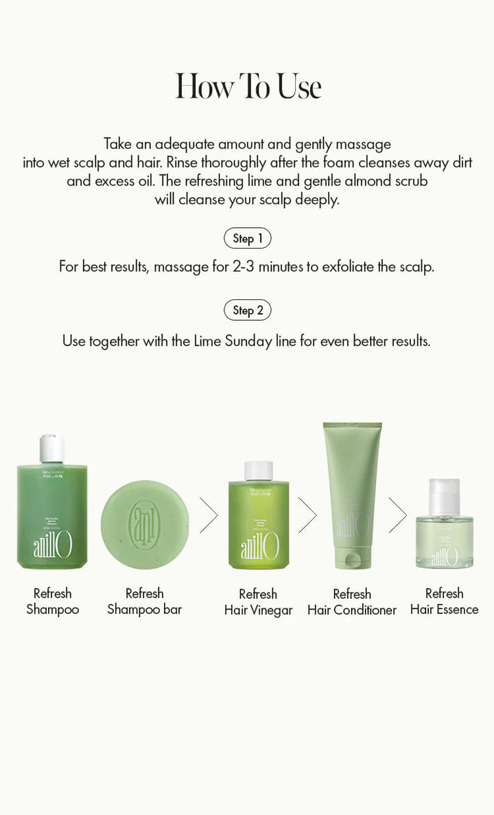 ANILLO LIME SUNDAY REFRESH SHAMPOO - gaivinantis šampūnas galvos odai, 450 ml - ŠAMPŪNAS IŠ ANILLO - TIK €33! Apsipirk dabar GROŽIO ALCHEMIJA