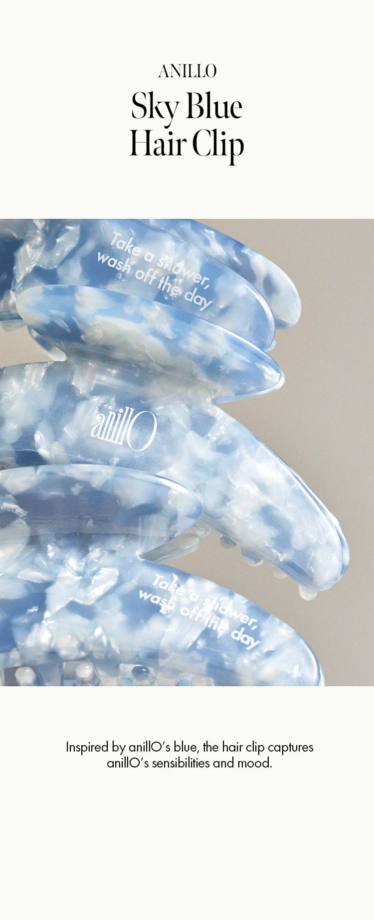 ANILLO SKY BLUE HAIR CLIP – prabangus plaukų segtukas - PLAUKŲ SEGTUKAS IŠ ANILLO - TIK €17! Apsipirk dabar GROŽIO ALCHEMIJA