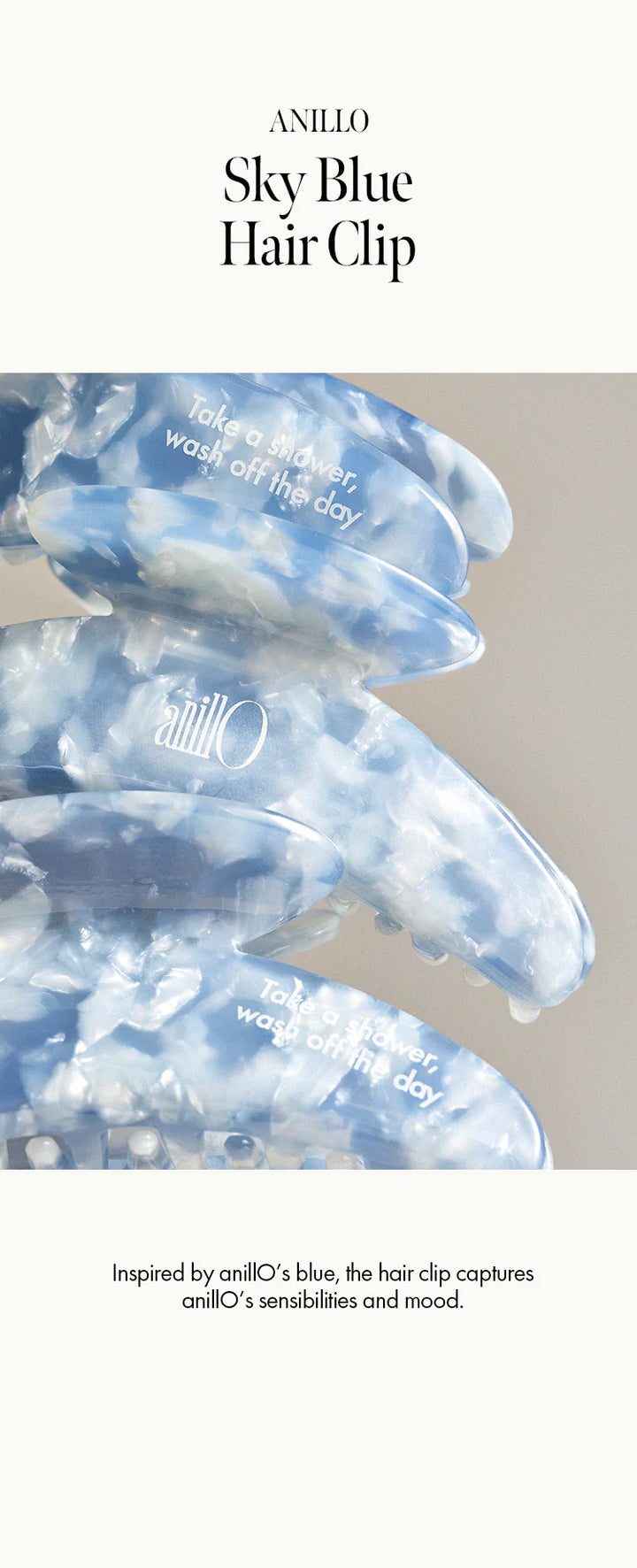 ANILLO SKY BLUE HAIR CLIP – prabangus plaukų segtukas - PLAUKŲ SEGTUKAS IŠ ANILLO - TIK €17! Apsipirk dabar GROŽIO ALCHEMIJA