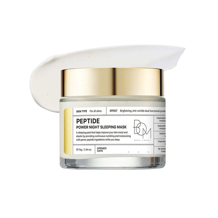 BOM PEPTIDE POWER NIGHT SLEEPING MASK - naktinė veido kaukė, 75 g - VEIDO KAUKĖ IŠ BOM - TIK €26.95! Apsipirk dabar GROŽIO ALCHEMIJA