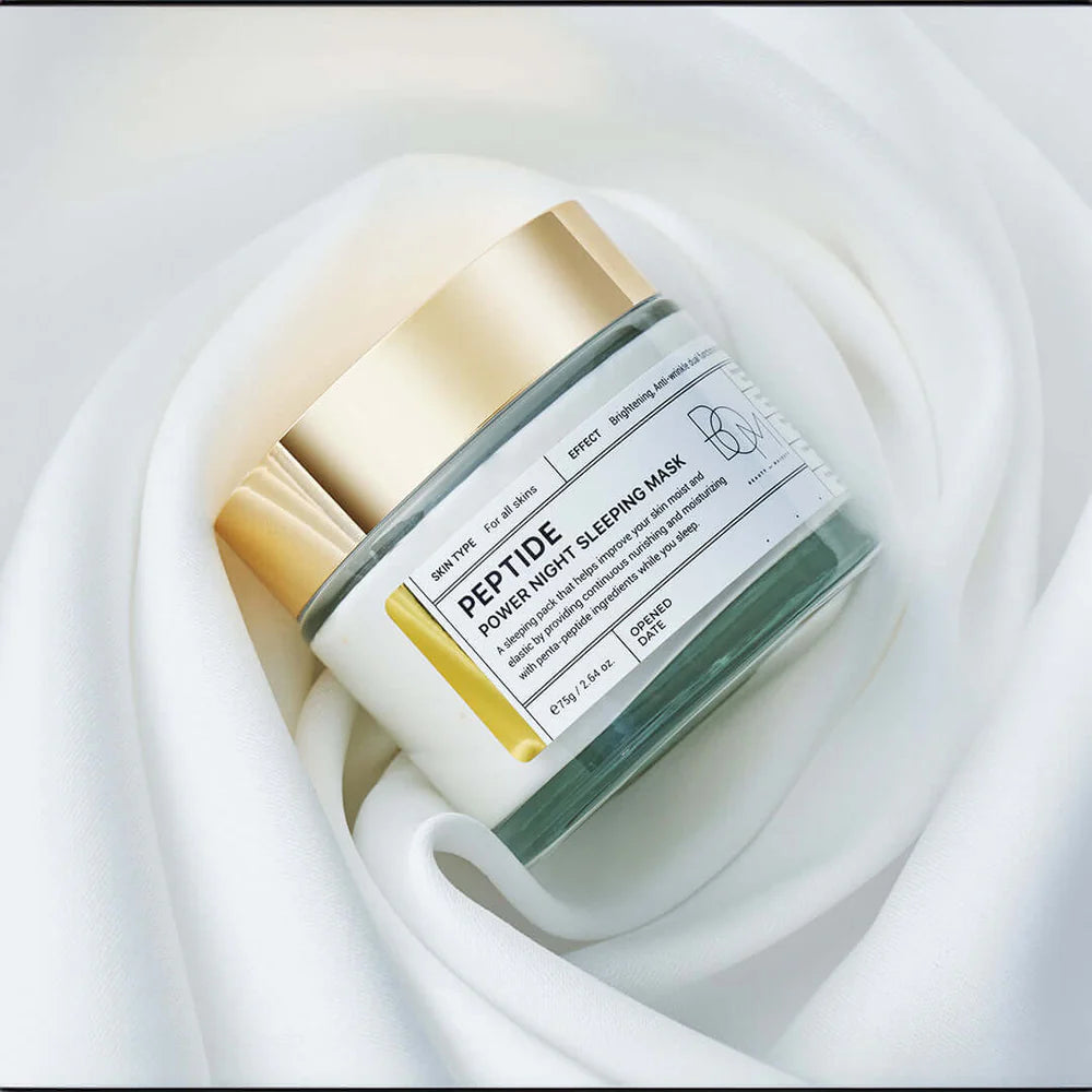 BOM PEPTIDE POWER NIGHT SLEEPING MASK - naktinė veido kaukė, 75 g - VEIDO KAUKĖ IŠ BOM - TIK €26.95! Apsipirk dabar GROŽIO ALCHEMIJA