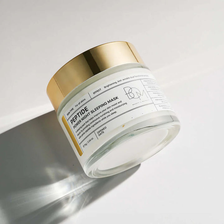 BOM PEPTIDE POWER NIGHT SLEEPING MASK - naktinė veido kaukė, 75 g - VEIDO KAUKĖ IŠ BOM - TIK €26.95! Apsipirk dabar GROŽIO ALCHEMIJA