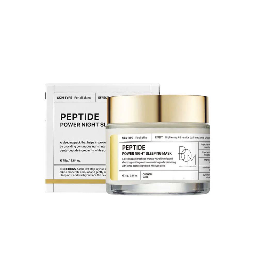 BOM PEPTIDE POWER NIGHT SLEEPING MASK - naktinė veido kaukė, 75 g - VEIDO KAUKĖ IŠ BOM - TIK €26.95! Apsipirk dabar GROŽIO ALCHEMIJA