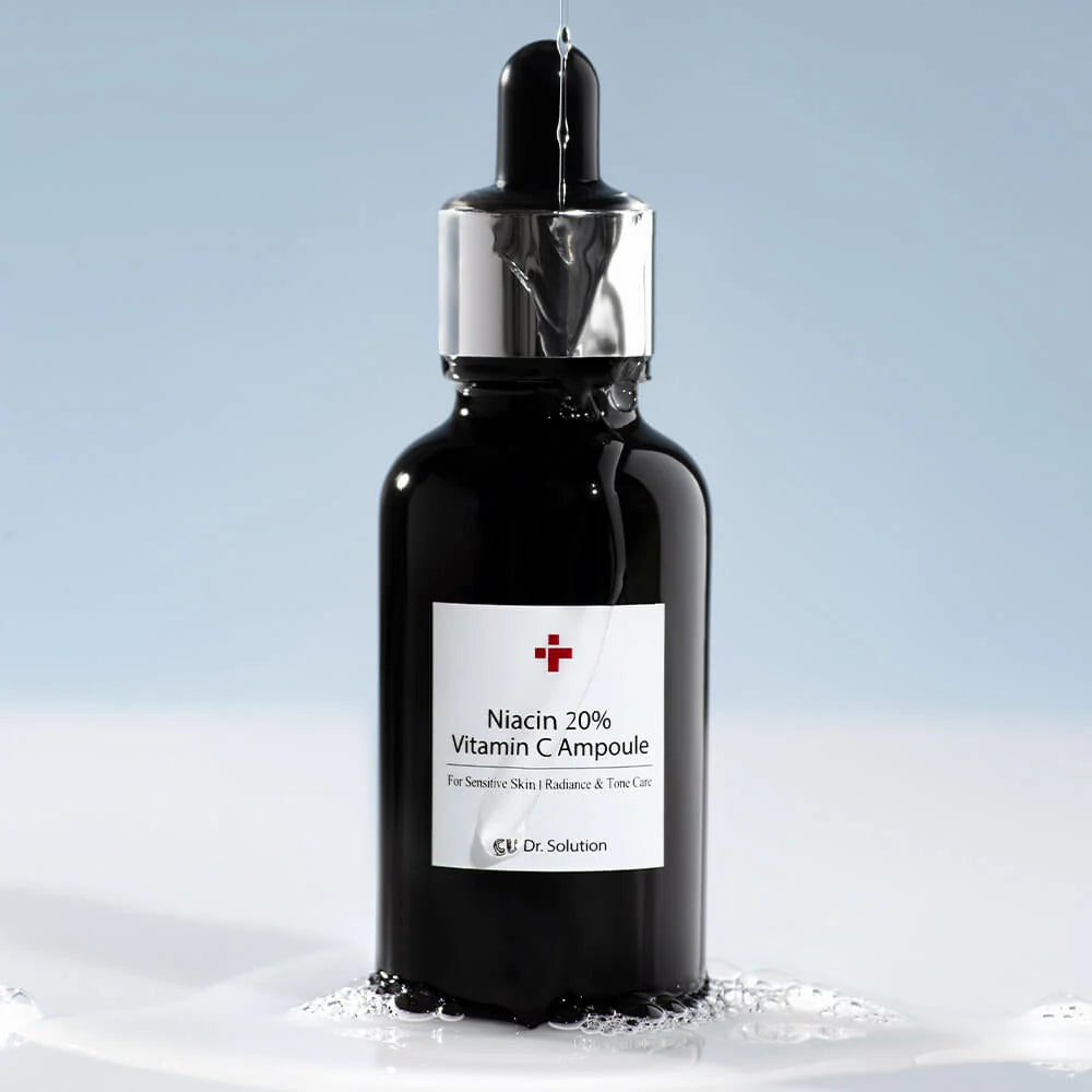 CUSKIN NIACIN 20% VITAMIN C AMPOULE - serumas su 20% niacinamido, vitaminu C ir hialurono rūgštimi, 30 g - SERUMAS IŠ CUSKIN - TIK €39! Apsipirk dabar GROŽIO ALCHEMIJA