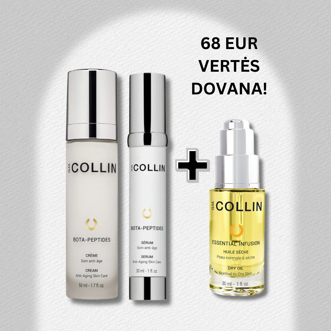 G. M. COLLIN BOTA PEPTIDES - veido kremo ir serumo rinkinys + SAUSAS ALIEJUS DOVANŲ - RINKINYS VEIDUI IŠ G. M. Collin - TIK €189.55! Apsipirk dabar GROŽIO ALCHEMIJA