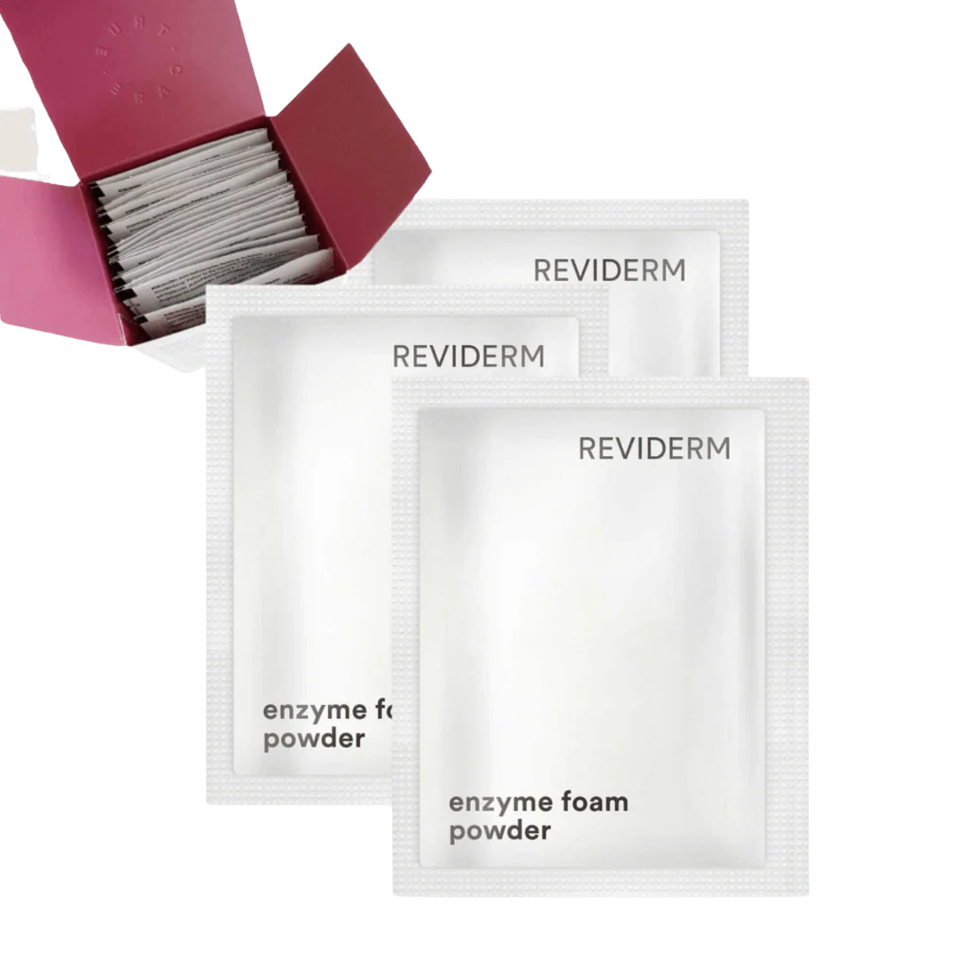 REVIDERM ENZYME FOAM POWDER - veido pilingas, 20 x 1 g - VEIDO ŠVEITIKLIAI IŠ REVIDERM - TIK €34! Apsipirk dabar GROŽIO ALCHEMIJA