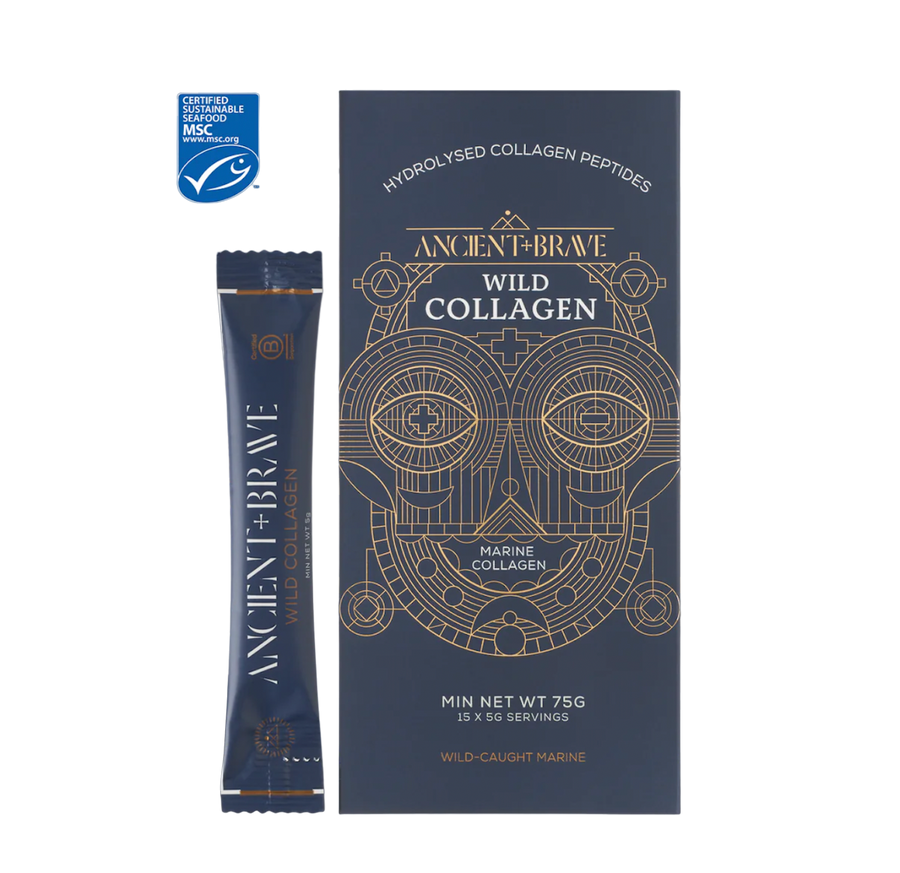 ANCIENT+BRAVE JŪRINIS KOLAGENAS PAKUOTĖSE WILD 15x5g - MAISTO PAPILDAS IŠ ANCIENT+BRAVE - TIK €37! Apsipirk dabar GROŽIO ALCHEMIJA