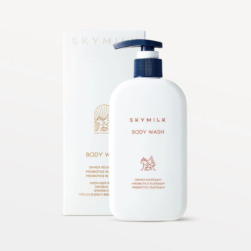 SKYMILK PROBIOTICS & PREBIOTICS BODY WASH - raminantis kūno prausiklis su asilės pienu, probiotikais, prebiotikais ir DKMEX® kompleksu, 300 ml - KŪNO PRAUSIKLIAI IŠ SKYMILK - TIK €28! Apsipirk dabar GROŽIO ALCHEMIJA