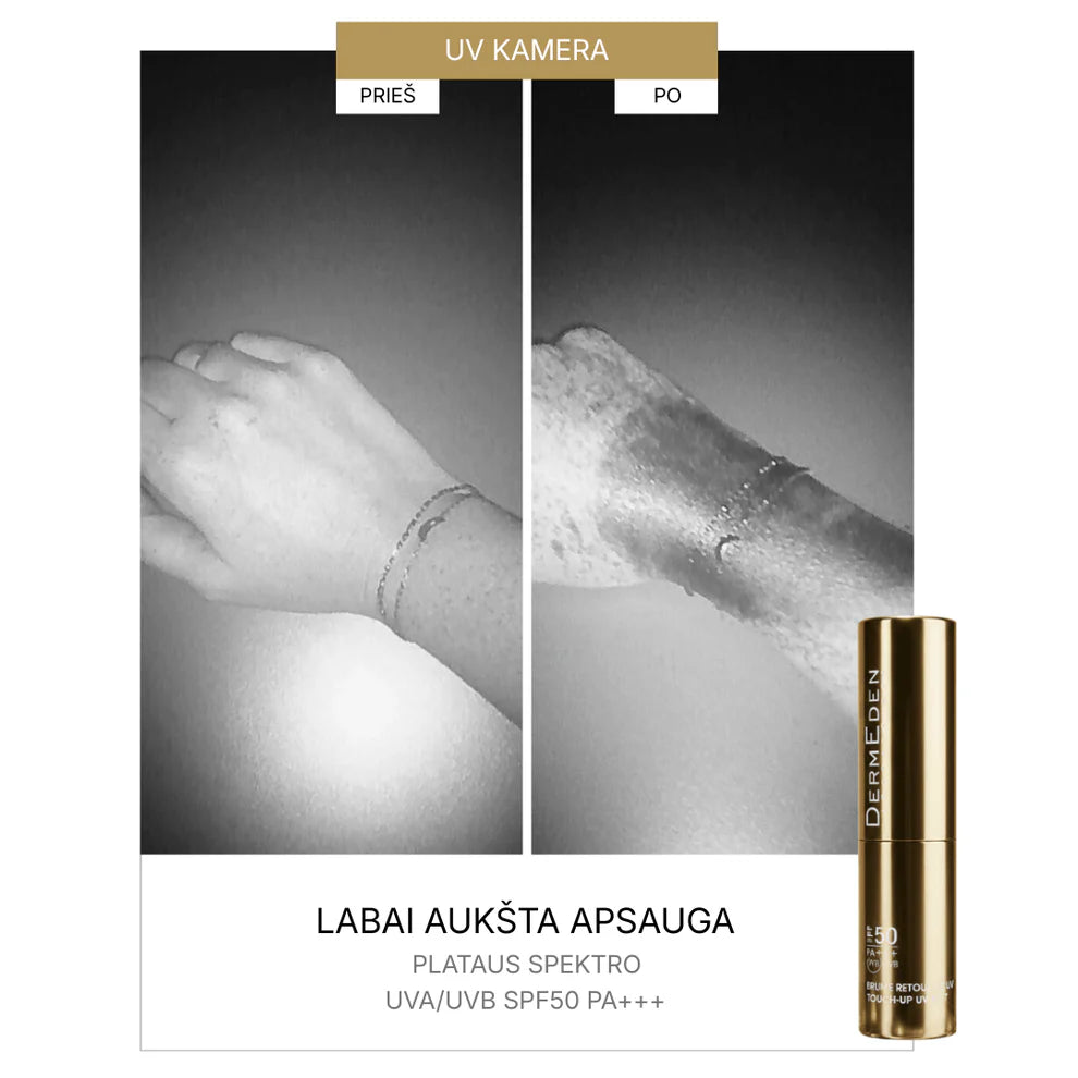 DERMEDEN TOUCH UP MIST SPF50 PA+++ - apsauginė UV dulksna, 8 ml - VEIDO DULKSNA IŠ DERMEDEN - TIK €32! Apsipirk dabar GROŽIO ALCHEMIJA