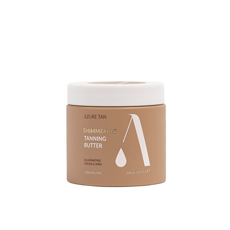 AZURE TAN SHIMMERING TANNING BUTTER - žėrėjimą suteikiantis savaiminio įdegio sviestas, 200 ml - SAVAIMINIS ĮDEGIS IŠ AZURE TAN - TIK €23.80! Apsipirk dabar GROŽIO ALCHEMIJA