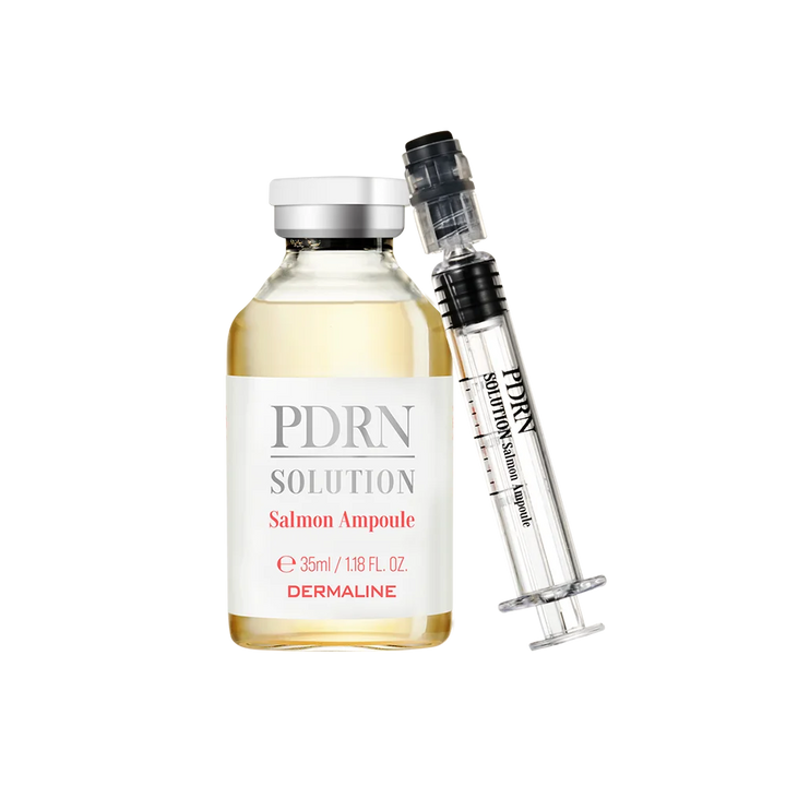 DERMALINE PDRN SOLUTION SALMON AMPOULE - dvigubo poveikio regeneruojanti ir stangrinanti ampulė su PDRN, 35 ml - AMPULĖS IŠ DERMALINE - TIK €45! Apsipirk dabar GROŽIO ALCHEMIJA
