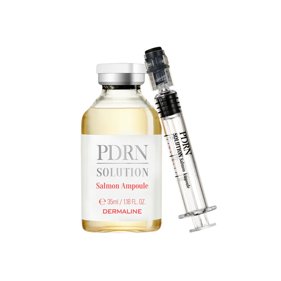 DERMALINE PDRN SOLUTION SALMON AMPOULE - dvigubo poveikio regeneruojanti ir stangrinanti ampulė su PDRN, 35 ml - AMPULĖS IŠ DERMALINE - TIK €43! Apsipirk dabar GROŽIO ALCHEMIJA