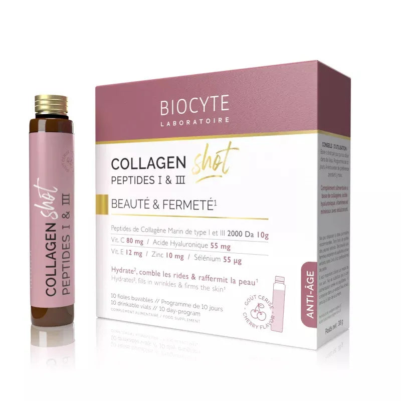 BIOCYTE COLLAGEN SHOT - maisto papildas su kolagenu, 10 x 25 ml - MAISTO PAPILDAS IŠ BIOCYTE - TIK €59.90! Apsipirk dabar GROŽIO ALCHEMIJA