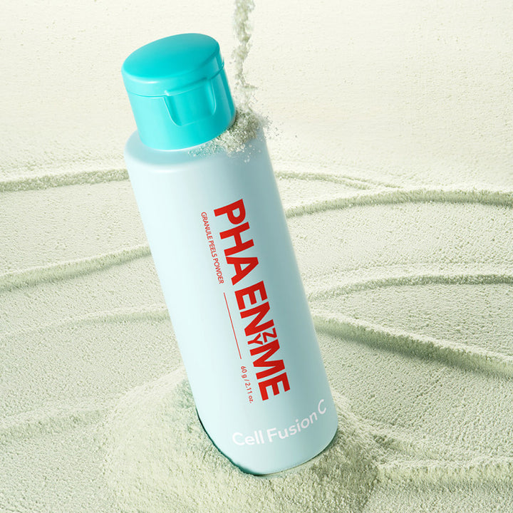 CELL FUSION C PHA ENZYME GRANULES PEELS POWDER - fermentinis šveitiklis su žaliojo molio milteliais, 60 g - VEIDO ŠVEITIKLIAI IŠ CELL FUSION C - TIK €26! Apsipirk dabar GROŽIO ALCHEMIJA