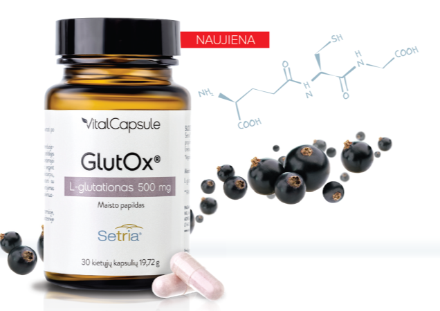 VITAL CAPSULE GlutOx®N30 - antioksidantiškai veikiantis maisto papildas, 30 vnt. - MAISTO PAPILDAS IŠ VITAL CAPSULE - TIK €46.50! Apsipirk dabar GROŽIO ALCHEMIJA