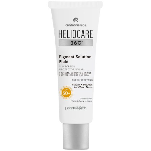 HELIOCARE 360 PIGMENT SOLUTION SPF50+ - fluidas, 50 ml - SPF APSAUGA IŠ Heliocare - TIK €23.12! Apsipirk dabar GROŽIO ALCHEMIJA