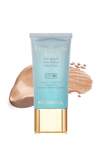 KEENWELL EXTRAORDINARY ECLAT EE - kremas su spalva ir SPF 20, 40 ml (MEDIUM) - SPALVĄ SUEIKIANTIS KREMAS IŠ Keenwell - TIK €34! Apsipirk dabar GROŽIO ALCHEMIJA