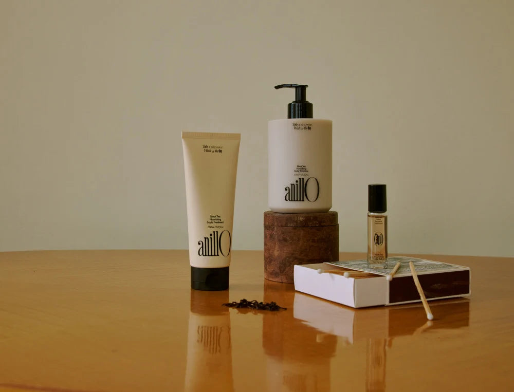 ANILLO BLACK TEA NOURISHING SCALP TREATMENT - maitinamoji stiprinamoji plaukų ir galvos odos kaukė, 150 ml - PLAUKŲ KAUKĖ IŠ ANILLO - TIK €28.50! Apsipirk dabar GROŽIO ALCHEMIJA