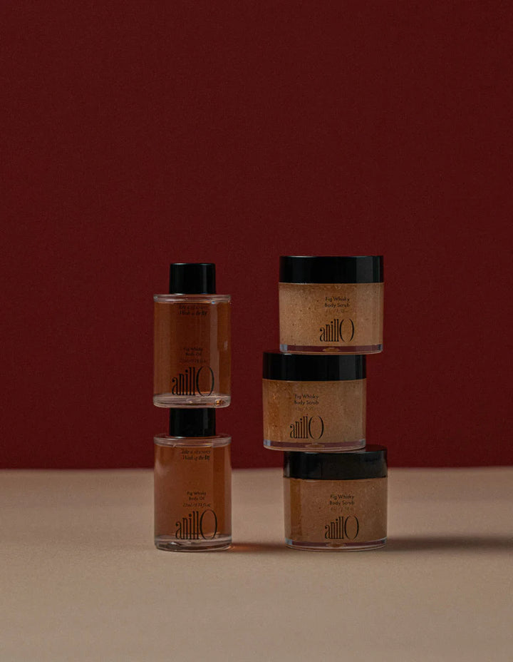 ANILLO FIG WHISKY DISCOVERY BODY SET – kūno priežiūros rinkinys, 45 g + 22 ml - RINKINYS KŪNUI IŠ ANILLO - TIK €20.82! Apsipirk dabar GROŽIO ALCHEMIJA
