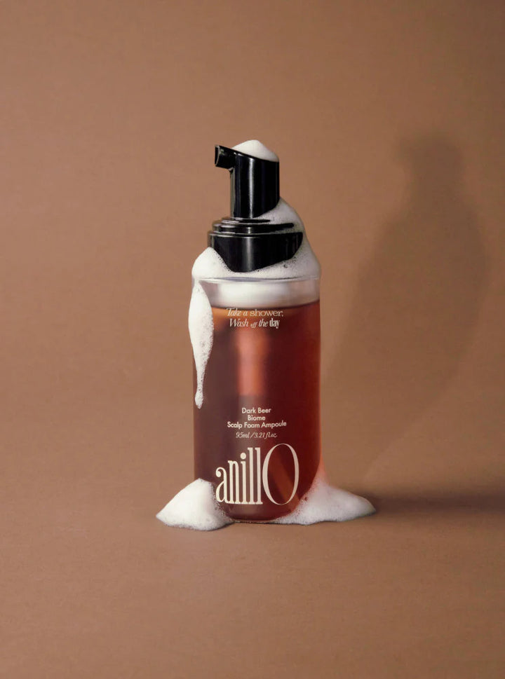 ANILLO DARK BEER BIOME SCALP FOAM AMPOULE - stiprinanti galvos odos ampulė, 95 ml - PLAUKŲ AMPULĖ IŠ ANILLO - TIK €31.88! Apsipirk dabar GROŽIO ALCHEMIJA