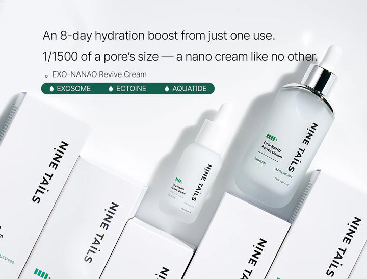 NINE TAILS NANO-EXO REVIVE CREAM - nano egzosomų kremas intensyviam drėkinimui, stangrumui, barjero stiprinimui - VEIDO KREMAS IŠ NINE TAILS - TIK €42! Apsipirk dabar GROŽIO ALCHEMIJA