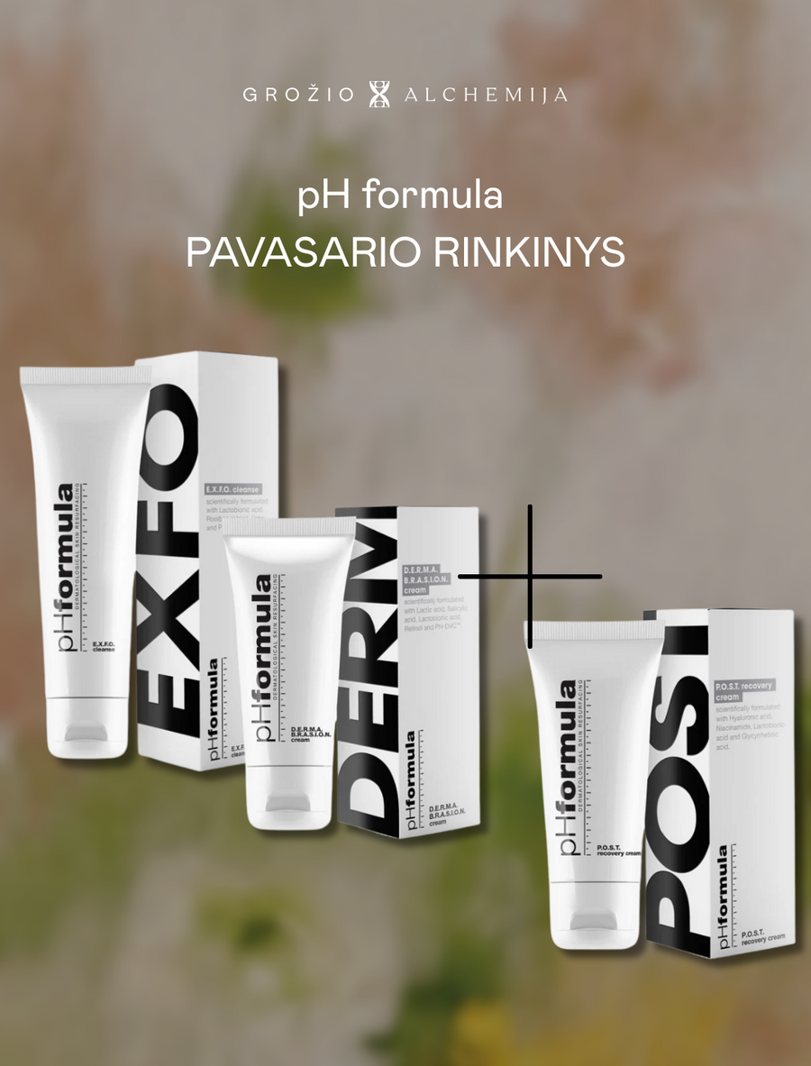 pH formula PAVASARIO RINKINYS - RINKINYS VEIDUI IŠ PHFORMULA - TIK €107! Apsipirk dabar GROŽIO ALCHEMIJA