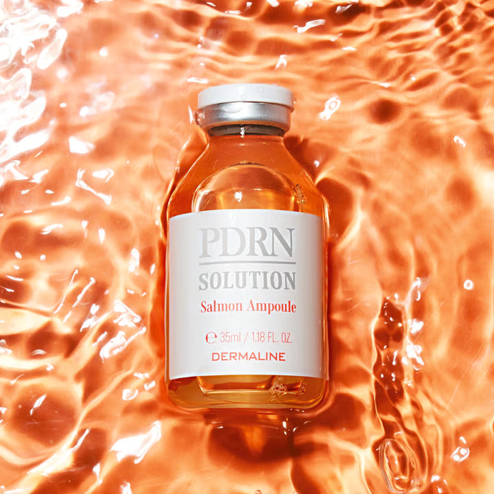 DERMALINE PDRN SOLUTION SALMON AMPOULE - dvigubo poveikio regeneruojanti ir stangrinanti ampulė su PDRN, 35 ml - AMPULĖS IŠ DERMALINE - TIK €45! Apsipirk dabar GROŽIO ALCHEMIJA
